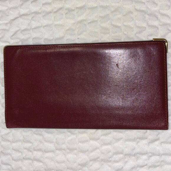 Must de Cartier Bifold Burgundy Leather Wallet - Picture 2 of 4